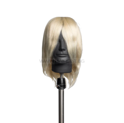 MENSPIRE BLACK/WHITE MALE MANNEQUIN 10"- МЪЖКА ПРЕМИУМ ТРЕНИРОВЪЧНА ГЛАВА С ЕСТЕСТВЕНА КОСА, ЧЕРНА КОЖА/РУСО-БЯЛА КОСА