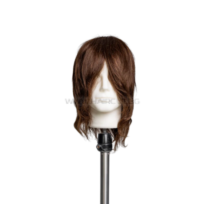 MENSPIRE WHITE/BROWN MALE MANNEQUIN 10" - МЪЖКА ПРЕМИУМ ТРЕНИРОВЪЧНА ГЛАВА С ЕСТЕСТВЕНА КОСА, БЯЛА КОЖА/КАФЯВА КОСА