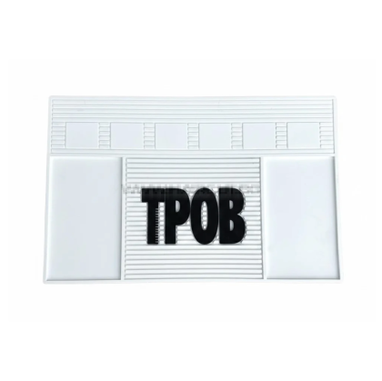 TPOB MAGNETIC  MAT WHITE - ГОЛЯМ МАГНИТЕН ОРГАНАЙЗЕР ЗА БРЪСНАРСКИ ИНСТРУМЕНТИ, БЯЛ С ЛОГО