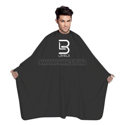 L3VEL3 CAPE BLACK - ЧЕРНА ПЕЛЕРИНА С ЛОГО