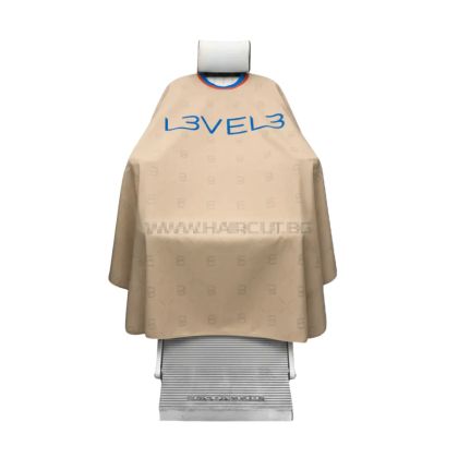 L3VEL3 RUBBER NECK CAPE WHITE TRIM - ПЕЛЕРИНА С КОНТУР, С ГУМИРАНА ЯКА И ЛОГО