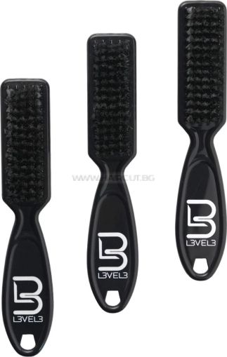 L3VEL3 3PC FADE BRUSH SET - КОМПЛЕКТ 3 БРОЯ БРЪСНАРСКИ FADE ЧЕТКИ С ПЛАСТМАСОВИ ДРЪЖКИ