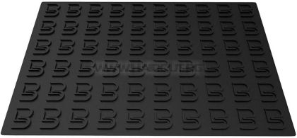 L3VEL3 SILICONE MAT - ОРГАНАЙЗЕР ЗА БРЪСНАРСКИ ИНСТРУМЕНТИ, ЧЕРЕН С РЕЛЕФНО ЛОГО