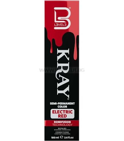 L3VEL3 KRAY SEMI-PERMANENT COLOR - ПОДХРАНВАЩА ПОЛУПЕРМАНЕНТНА БОЯ ЗА КОСА С UV ЗАЩИТА, 100ML