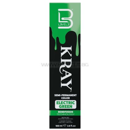 L3VEL3 KRAY SEMI-PERMANENT COLOR - ПОДХРАНВАЩА ПОЛУПЕРМАНЕНТНА БОЯ ЗА КОСА С UV ЗАЩИТА, 100ML