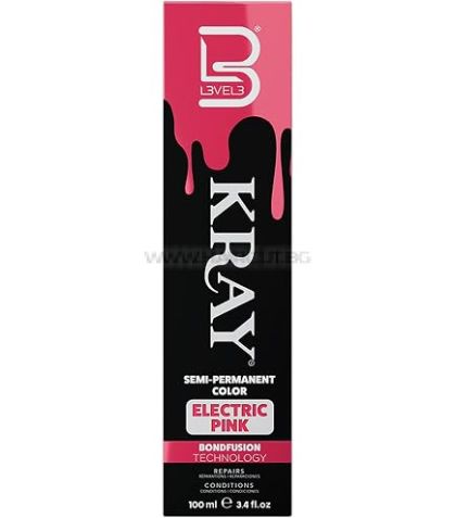 L3VEL3 KRAY SEMI-PERMANENT COLOR - ПОДХРАНВАЩА ПОЛУПЕРМАНЕНТНА БОЯ ЗА КОСА С UV ЗАЩИТА, 100ML