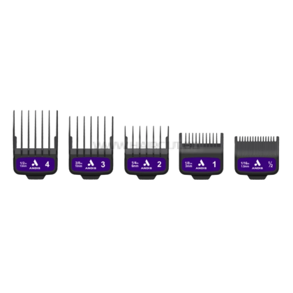 (НОВО!) ANDIS LYNC MAGNETIC COMB SET - КОМПЛЕКТ 5 МАГНИТНИ ГРЕБЕНА ЗА МАШИНКИ С НОЖОВЕ AMP'D И PhazeR