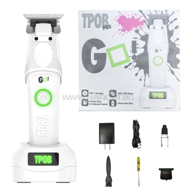 TPOB GO! TRIMMER WHITEOUT - ПРОФЕСИОНАЛЕН КОНТУРЕН ТРИМЕР ЗА ПОДСТРИГВАНЕ, БЯЛ