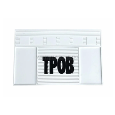 TPOB MAGNETIC  MAT WHITE - ГОЛЯМ МАГНИТЕН ОРГАНАЙЗЕР ЗА БРЪСНАРСКИ ИНСТРУМЕНТИ, БЯЛ С ЛОГО