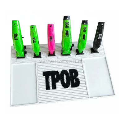 TPOB MAGNETIC  MAT WHITE - ГОЛЯМ МАГНИТЕН ОРГАНАЙЗЕР ЗА БРЪСНАРСКИ ИНСТРУМЕНТИ, БЯЛ С ЛОГО