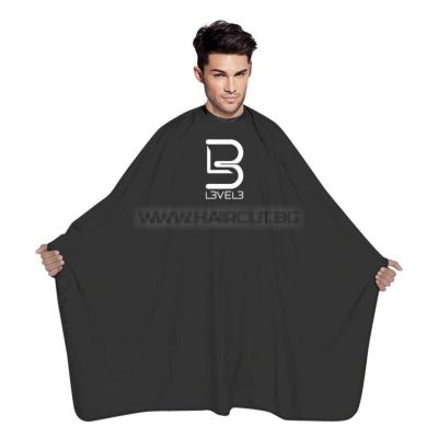L3VEL3 CAPE BLACK - ЧЕРНА ПЕЛЕРИНА С ЛОГО