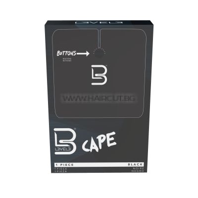L3VEL3 CAPE BLACK - ЧЕРНА ПЕЛЕРИНА С ЛОГО
