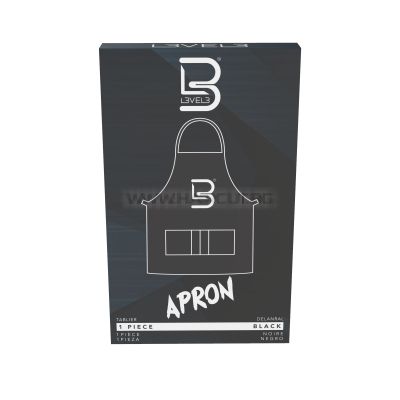 L3VEL3 APRON BLACK - ЧЕРНА РАБОТНА ПРЕСТИЛКА С ЛОГО