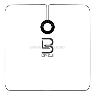 L3VEL3 RUBBER NECK CAPE BLACK/WHITE - ЧЕРНА/БЯЛА ПЕЛЕРИНА С ГУМИРАНА ЯКА И ЛОГО