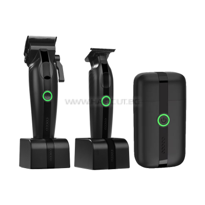 COCCO VELOCE LITE COMBO BLACK - КОМПЛЕКТ ПРОФЕСИОНАЛНИ МАШИНКА, ТРИМЕР И ШЕЙВЪР