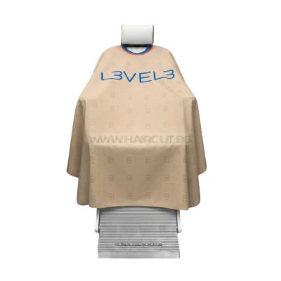 L3VEL3 RUBBER NECK CAPE WHITE TRIM - ПЕЛЕРИНА С КОНТУР, С ГУМИРАНА ЯКА И ЛОГО