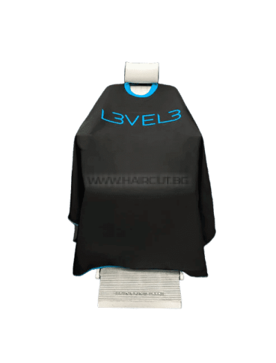 L3VEL3 RUBBER NECK CAPE WHITE TRIM - ПЕЛЕРИНА С КОНТУР, С ГУМИРАНА ЯКА И ЛОГО