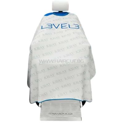 L3VEL3 RUBBER NECK CAPE WHITE TRIM - ПЕЛЕРИНА С КОНТУР, С ГУМИРАНА ЯКА И ЛОГО