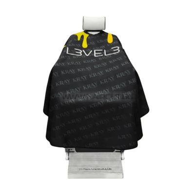 L3VEL3 RUBBER NECK CAPE WHITE TRIM - ПЕЛЕРИНА С КОНТУР, С ГУМИРАНА ЯКА И ЛОГО