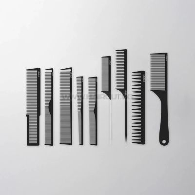 L3VEL3 9PC STYLING COMB SET - КОМПЛЕКТ 9 БРОЯ ПРОФЕСИОНАЛНИ ГРЕБЕНИ ЗА КОСА И БРАДА 