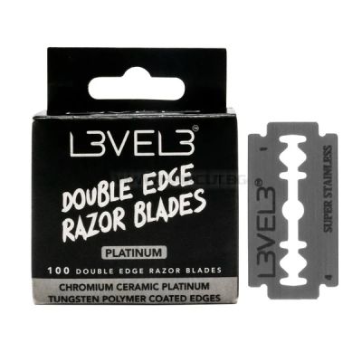 L3VEL3 DOUBLE EDGE RAZOR BLADES -  УНИВЕРСАЛНИ ДВУСТРАННИ НОЖЧЕТА ЗА БРЪСНАЧ, 100 БРОЯ