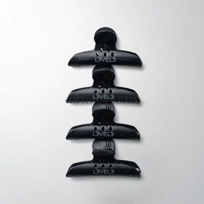 L3VEL3 HAIR CLAW (BUTTERFLY) CLIPS - ШИРОКА ШНОЛА ЗА КОСА, 4 БРОЯ