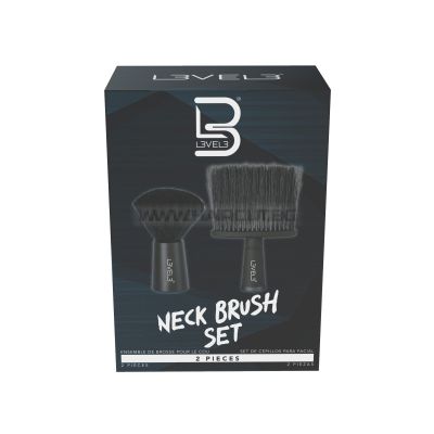 L3VEL3 2PC NECK BRUSH SET - КОМПЛЕКТ 2 БРОЯ ЧЕТКИ ЗА ПОЧИСТВАНЕ НА ВРАТ, КРЪГЛА И ШИРОКА