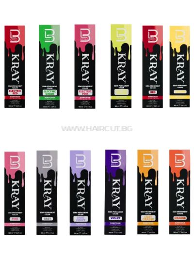 L3VEL3 KRAY SEMI-PERMANENT COLOR - ПОДХРАНВАЩА ПОЛУПЕРМАНЕНТНА БОЯ ЗА КОСА С UV ЗАЩИТА, 100ML