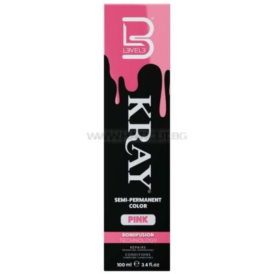 L3VEL3 KRAY SEMI-PERMANENT COLOR - ПОДХРАНВАЩА ПОЛУПЕРМАНЕНТНА БОЯ ЗА КОСА С UV ЗАЩИТА, 100ML