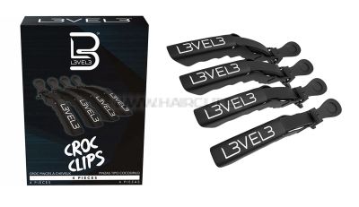L3VEL3 HAIR CROC CLIPS - ШНОЛА ЗА КОСА, 4 БРОЯ